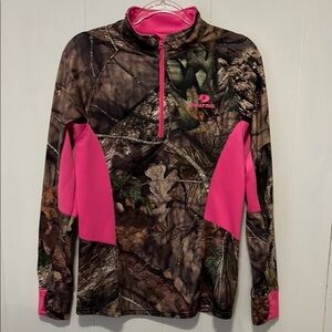 Mossy Oak Camo and Pink Pullover